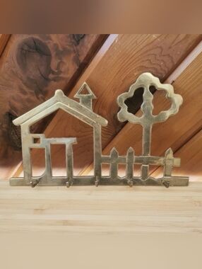 Vintage Brass Wall Key Holder
